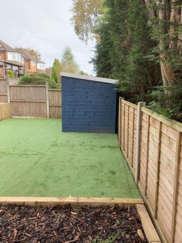 A finished Fenced Off Private Space