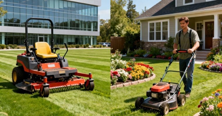 Commercial vs Residential Grass Cutting